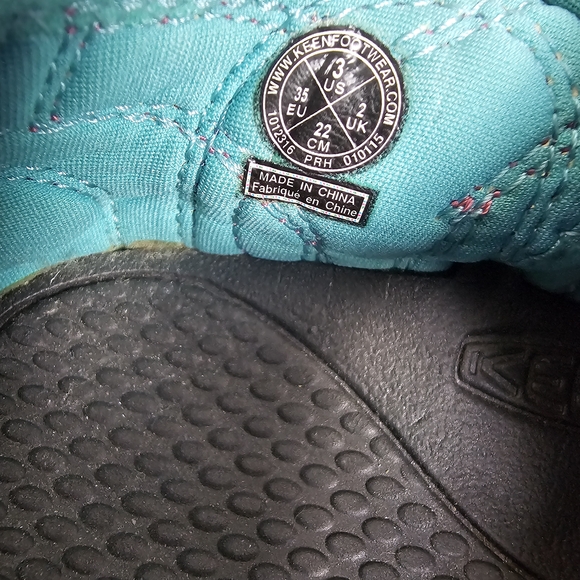 Keen Blue Green Outdoor Hiking Beach Pool Gorp Adventure Sandals Size 3 - Picture 11 of 12
